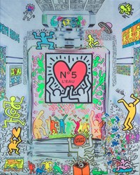 Coco Keith Haring by Diederik Van Apple - Mixed Media on Aluminium sized 32x39 inches. Available from Whitewall Galleries